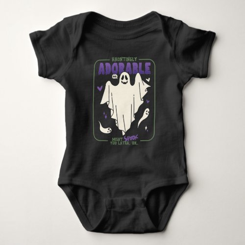 Hauntingly Adorable Funny Halloween Ghost Sayings Baby Bodysuit