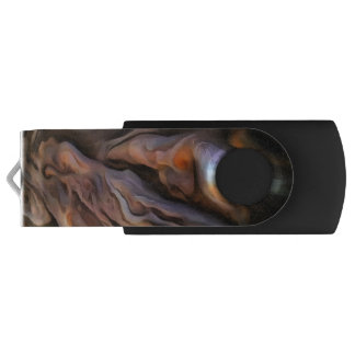 Hauntingly Beautiful Abstract In Ochre and Brown Flash Drive