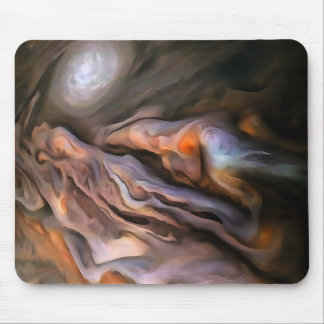 Hauntingly Beautiful Abstract In Ochre and Brown Mouse Pad