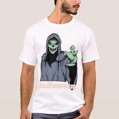 Hauntingly Chic Spooky Halloween T_Shirt Designs