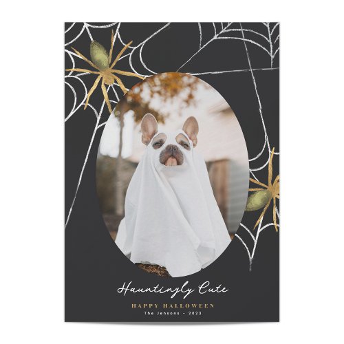 Hauntingly Cute Hallloween Photo Greeting Holiday Card