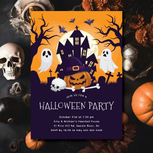 Hauntingly Fun Halloween Party Invitation