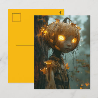 Hauntingly Pumpkin Head Postcard