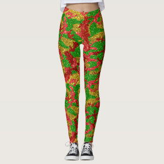 Haus Of Camo Gold Xmas Pattern Leggings