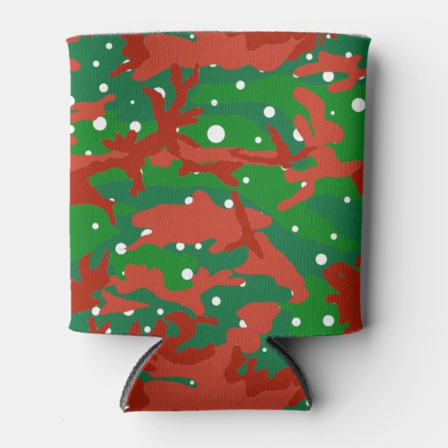 Haus Of Camo Xmas Camouflage Can Cooler (Front)