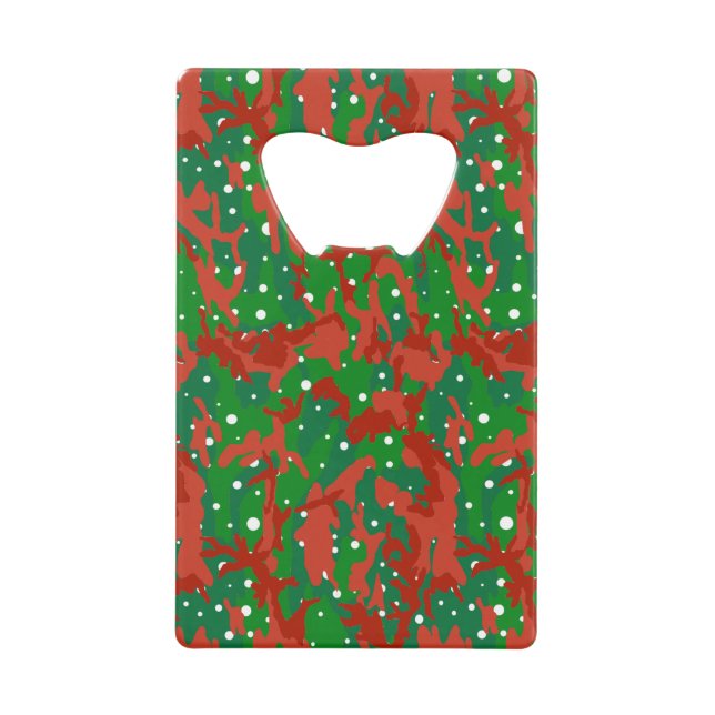 Haus Of Camo Xmas Camouflage Credit Card Bottle Opener (Front)