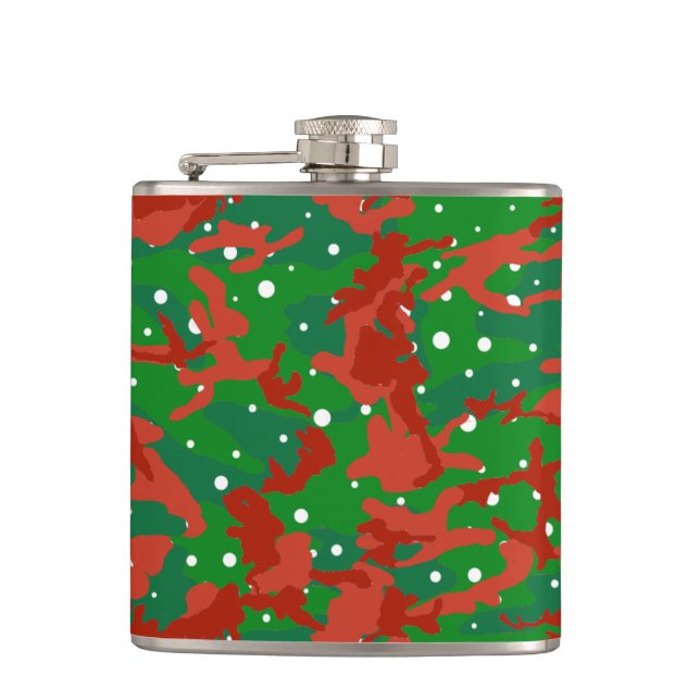 Haus Of Camo Xmas Camouflage Flask (Front)