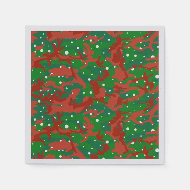 Haus Of Camo Xmas Camouflage Napkins (Front)