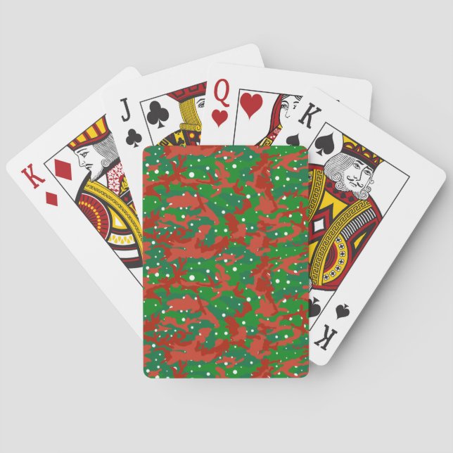 Haus Of Camo Xmas Camouflage Poker Cards (Back)