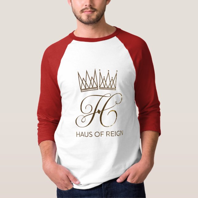 HAUS OF REIGN MENS CLASSIC BASEBALL TEE (Front)