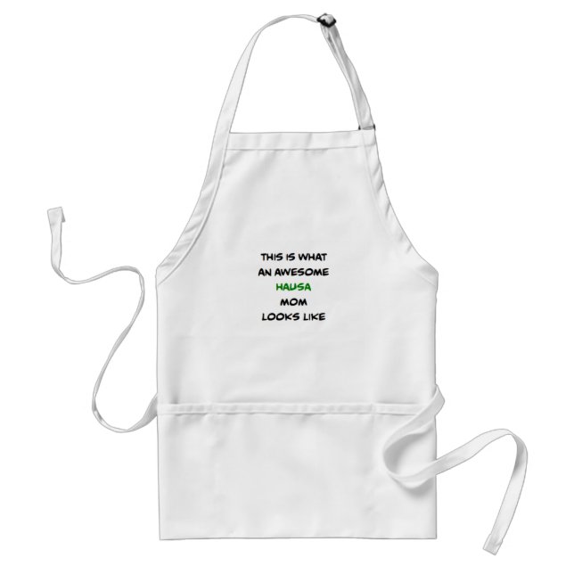 hausa mom, awesome adult apron (Front)