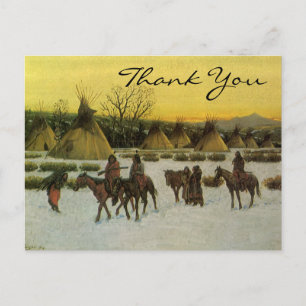 Hauser's Sioux Camp at Wounded Knee Postcard