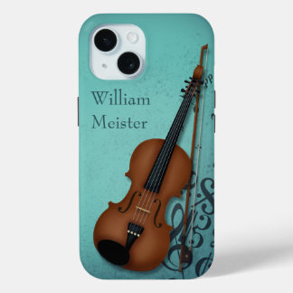 Haute Bohème Violinist Turquoise iPhone 15 Case