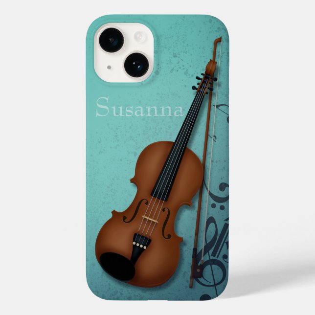 Haute Bohème Violinost Violist Turquoise Custom Case-Mate iPhone Case (Back)