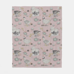 Haute Couture Chicken print Fleece Blanket