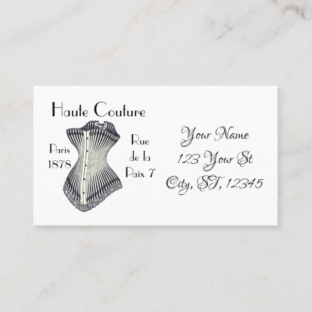 Haute Couture Corset Thunder_Cove        Business Card (Front)