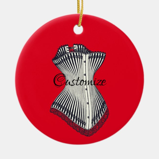 Haute Couture Corset Thunder_Cove  Ceramic Ornament (Front)