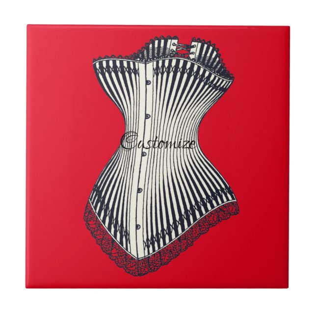 Haute Couture Corset Thunder_Cove   Ceramic Tile (Front)