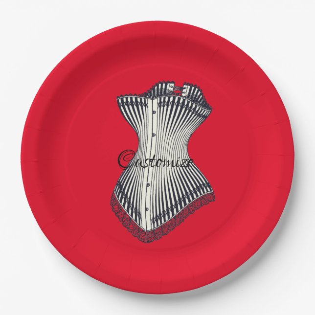 Haute Couture Corset Thunder_Cove  Paper Plates (Front)