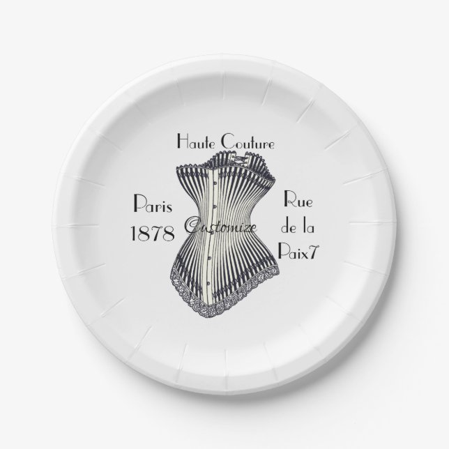 Haute Couture Corset Thunder_Cove    Paper Plates (Front)
