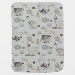 Haute Couture Ducks & Chicken Baby Blanket