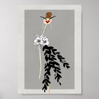 Haute Couture Fashion Illustration Art Poster