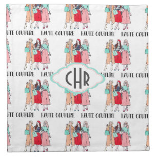 Haute Couture Fashion Paris Monogram Cloth Napkin