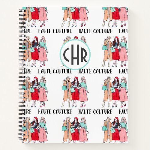 Haute Couture  Fashion  Paris  Monogram Notebook