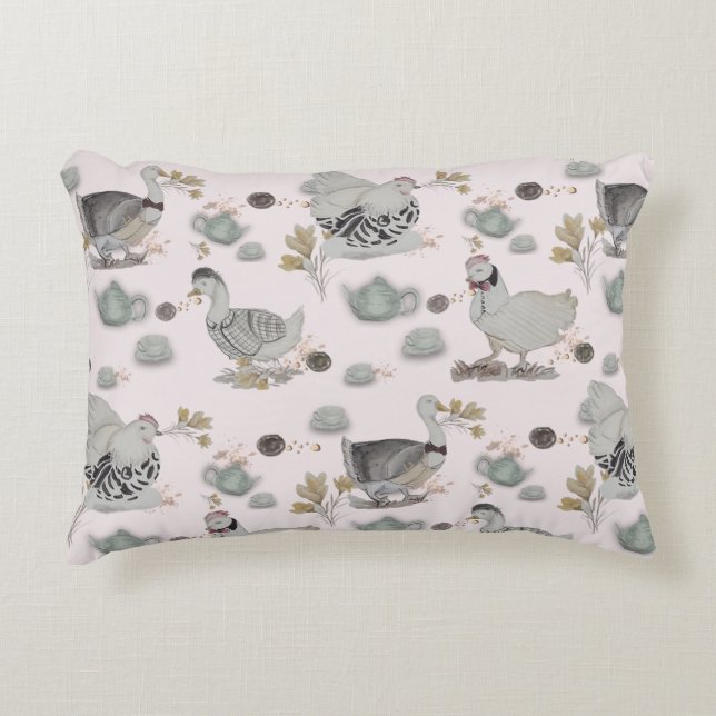 Haute Couture Print Kidsroom Accent Pillow (Front)