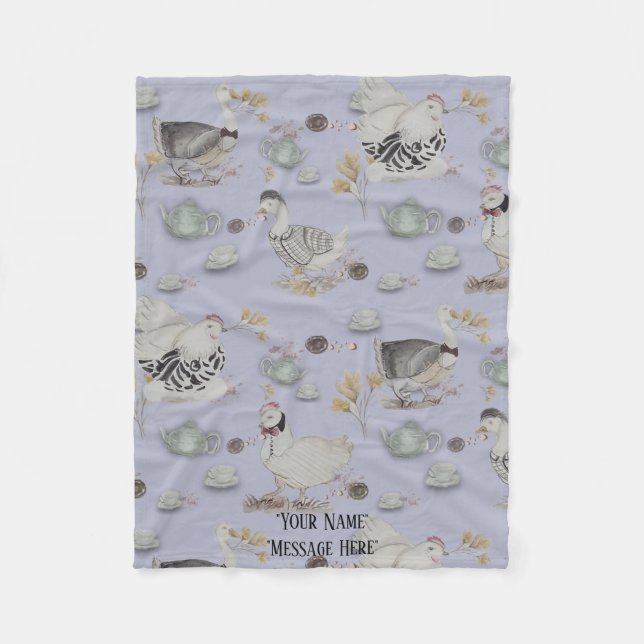 Haute Couture Print Kidsroom Fleece Blanket (Front)