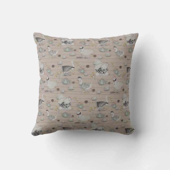 Haute Couture Print Kidsroom Throw Pillow (Back)
