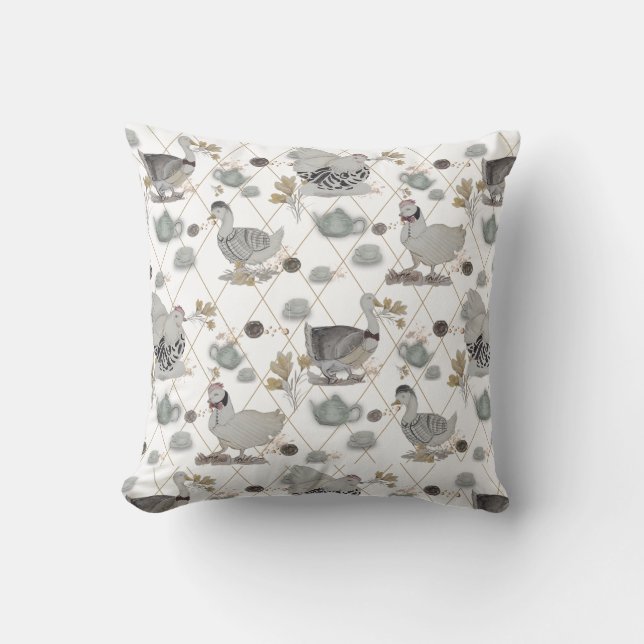 Haute Couture Print Kidsroom Throw Pillow (Front)