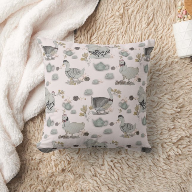 Haute Couture Print Kidsroom Throw Pillow (Blanket)