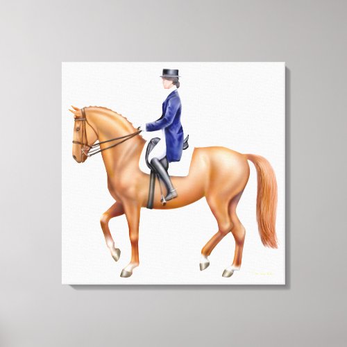 Haute Ecole Dressage Horse Wrapped Canvas