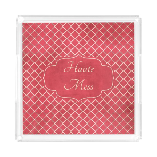 Haute Mess Funny Acrylic Tray (Front)