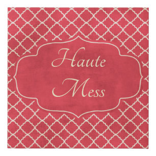 Haute Mess Funny Faux Canvas Print
