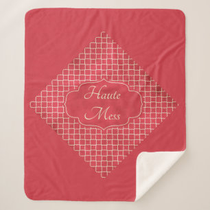 Haute Mess Funny Sherpa Blanket