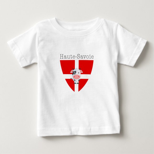 Haute-Savoie Cow Gerber Short-Sleeved Vest Baby T-Shirt (Front)