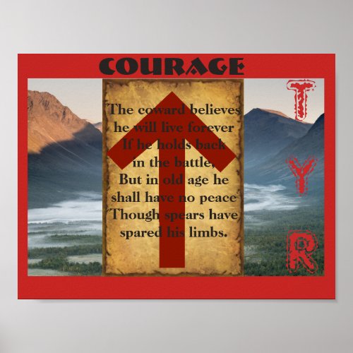 Havamal Courage Poster