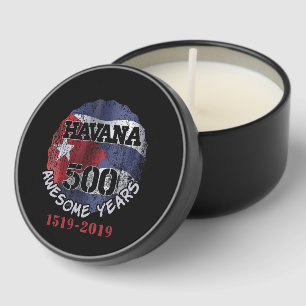 Havana 500 Awesome Years - Cuba Anniversary Mini Candle Favors