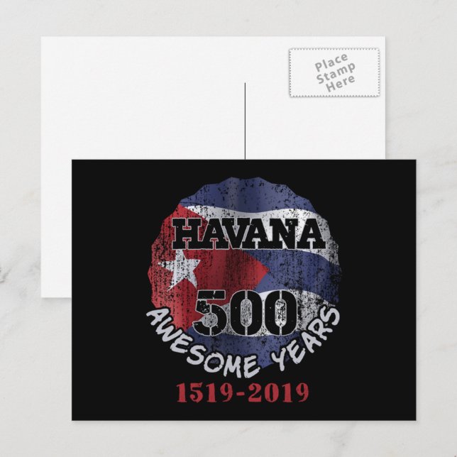 Havana 500 Awesome Years - Cuba Anniversary  Postcard (Front/Back)
