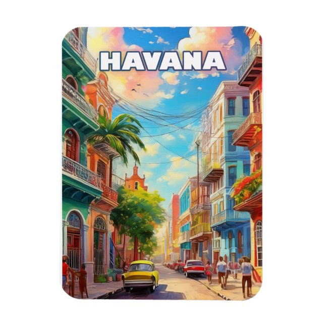 Havana, a city of a thousand colors magnet (Vertical)