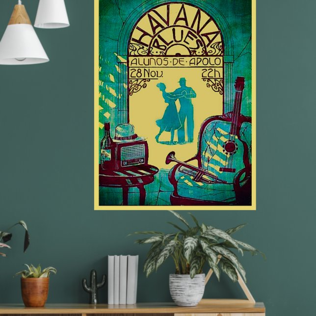 Havana Blues Vintage Poster | Zazzle