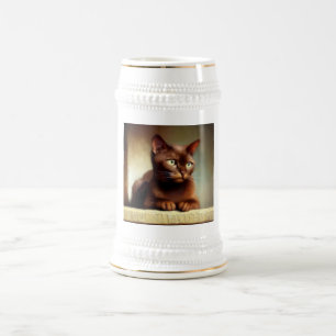 Havana Brown Cat  Beer Stein