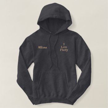 Havana Brown Cat Breed Embroidered Apparel Embroidered Hoodie by PAWSitivelyPETs at Zazzle