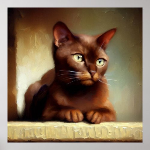 Havana Brown Cat  Poster