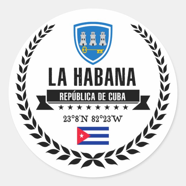 Havana Classic Round Sticker (Front)