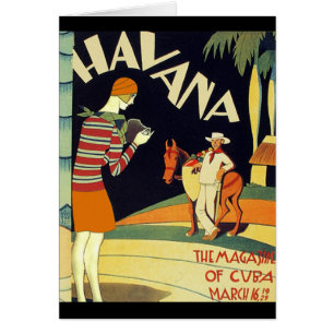 Havana Cuba Art Deco Cover Vintage Art
