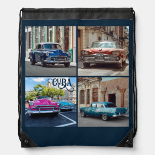 Havana CUBA Cars Drawstring Bag