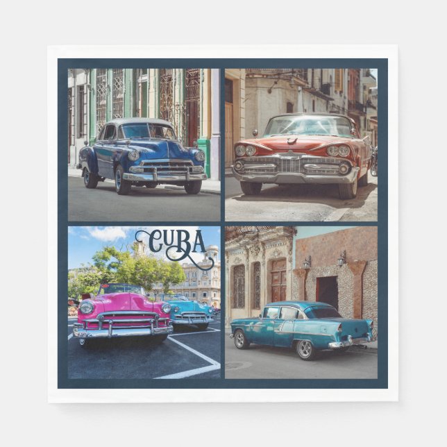 Havana CUBA Cars Napkins (Front)